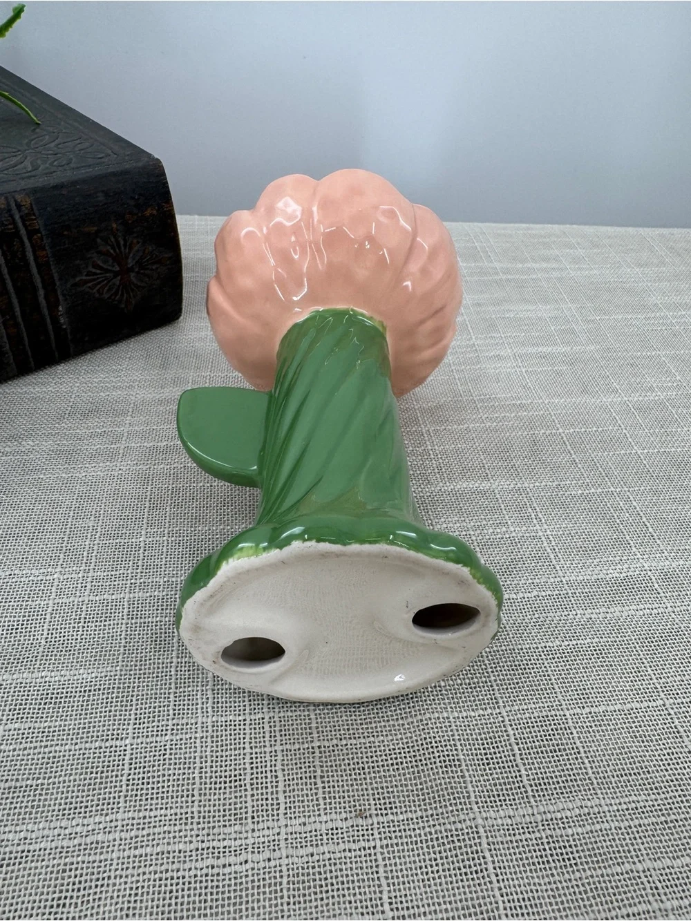 Pink Flower Candlestick Holder Cottagecore Floral Grandmacore